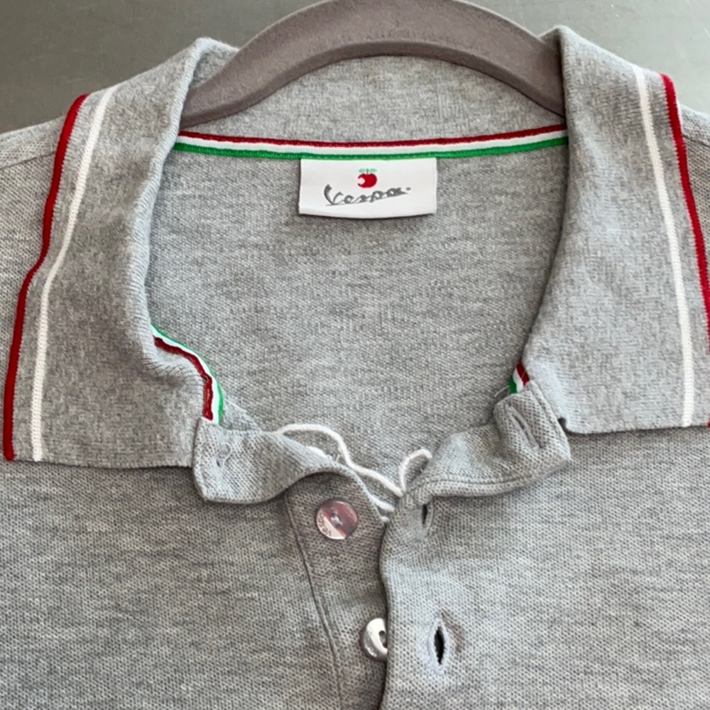 Authentic Vespa 2 button, collared shirt.